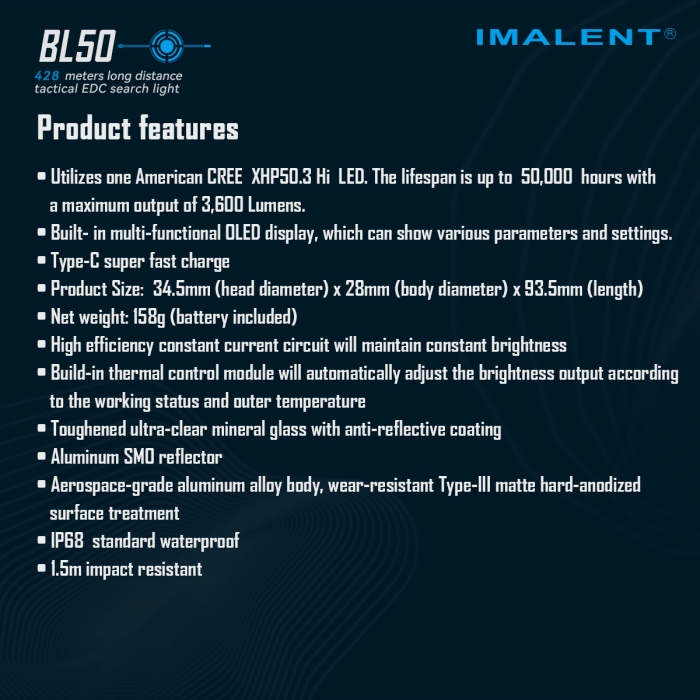 Imalent BL50